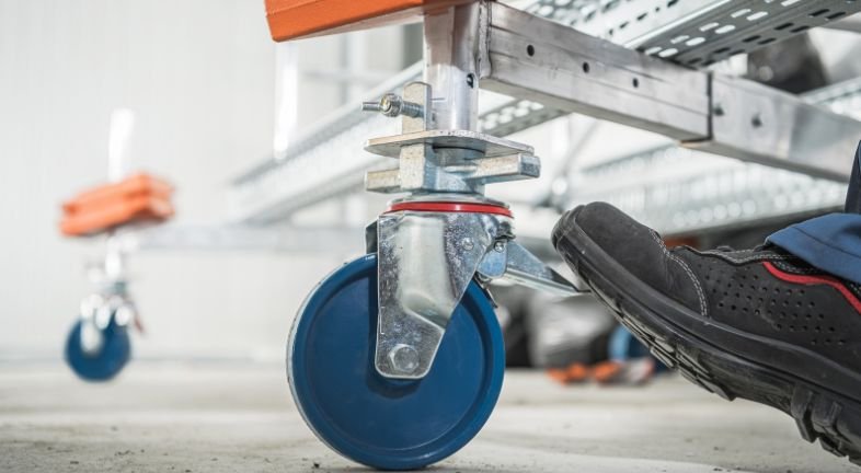 Koło jezdne rusztowania